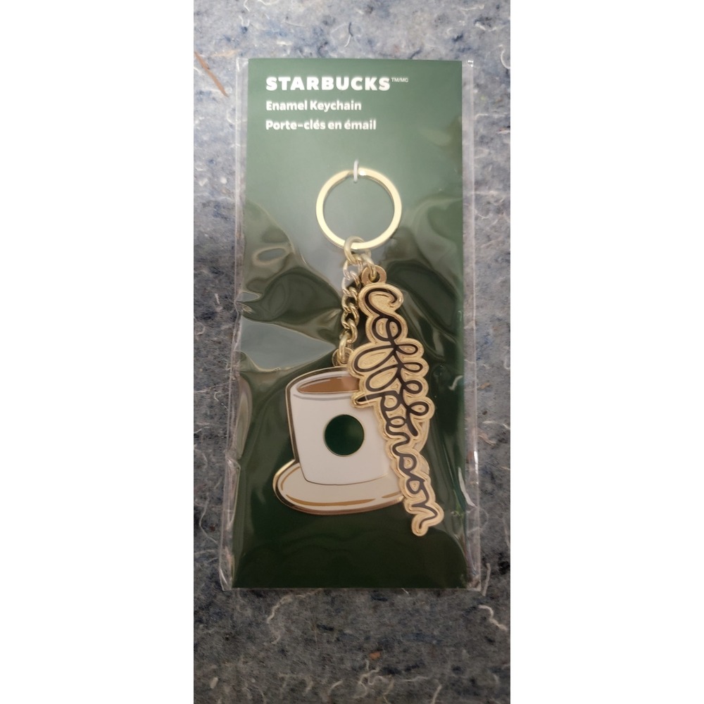 Starbucks Siren Logo Large Keychain Cup WHT NWT
